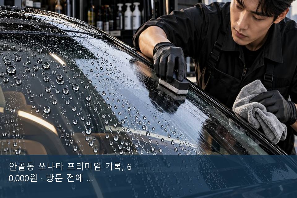 안골동 쏘나타 프리미엄 기록, 60,000원 · 방문 전에 확인한 것